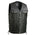 Event Leather EL5360TALL Black Motorcycle Leather Vest Tall Sizes with Denim Style Pockets -Riding Club Adult Vests