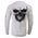 Milwaukee Leather MPMH117004 Men's 'Ghost Skull' White Long Sleeve Printed T-Shirt