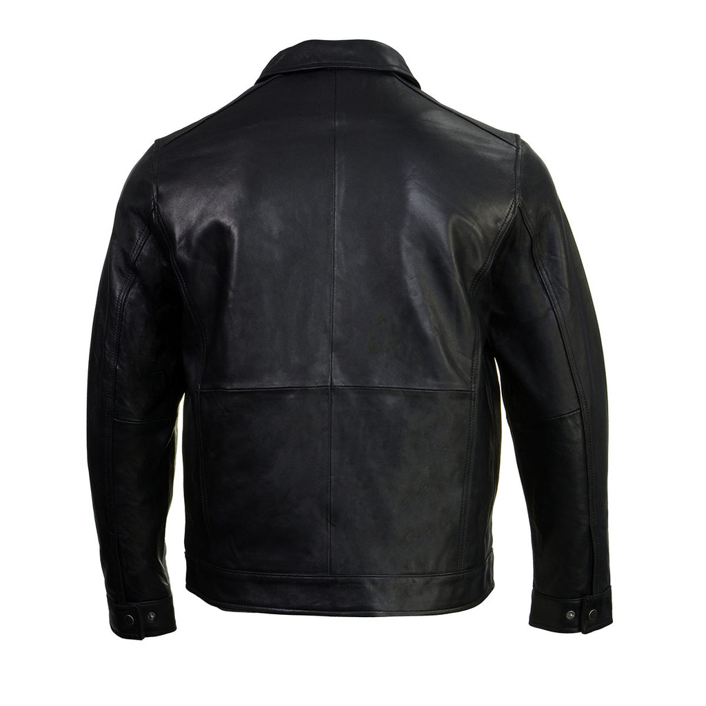 Convertible quilted shell-paneled leather biker jacket