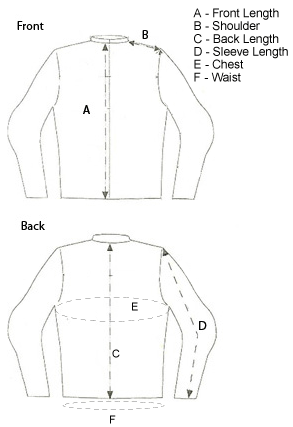 Lucky Leather 418 Lamb Ladies Jacket Size Chart