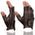 Milwaukee Leather MG7561 Men's Brown Leather Gel Padded Palm Fingerless Motorcycle Hand Gloves Made W/ ‘Naked Leather’