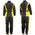 Xelement RN4782 Men's Black and Yellow 2-Piece Motorcycle Rain Suit with Boot Strap