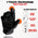 Milwaukee Leather MG7599 Men's Black Leather with i-Touch Screen Led Finger Light Motorcycle Hand Gloves