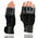 Milwaukee Leather MG7562 Men's Black Leather and Spandex Gel Padded Palm Fingerless Motorcycle Hand Gloves W/ Mesh Material