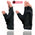 Milwaukee Leather MG7761 Women's Black Leather Gel Palm Fingerless Motorcycle Hand Gloves W/ Stylish ‘Wrist Detailing’