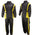 Xelement RN4782 Men's Black and Yellow 2-Piece Motorcycle Rain Suit with Boot Strap