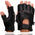 Milwaukee Leather SH851 Men's Black Leather Gel Padded Palm Fingerless Motorcycle Hand Gloves Made W/ ‘Genuine USA Deerskin’