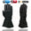 Milwaukee Leather Men's Black Soft Leather Gauntlet Motorcycle Hand Gloves-Waterproof Gel Palm Reflective Piping SH873