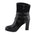 Milwaukee Leather MBL9433 Women's Black Triple Buckle Strap Fashion Riding Boots with Block Heel