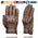 Milwaukee Leather MG7514 Men's Brown Leather with Gel Palm Motorcycle Gloves W/ Protective Knuckle