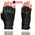 Milwaukee Leather MG7761 Women's Black Leather Gel Palm Fingerless Motorcycle Hand Gloves W/ Stylish ‘Wrist Detailing’