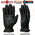 Milwaukee Leather SH866 Men's Black Thermal Lined Deerskin Motorcycle Hand Gloves W/ Wrist Zipper Closure