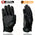 Milwaukee Leather MG7521 Men's Black Leather Gel Padded Palm Motorcycle Hand Gloves W/ Rubberized Protective Knuckle