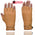 Milwaukee Leather MG7761 Women's Saddle Leather Gel Palm Fingerless Motorcycle Hand Gloves W/ Stylish ‘Wrist Detailing’