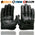 Milwaukee Leather MG7501 Men's Black Leather i-Touch Screen Compatible Gel Palm Motorcycle Gloves W/ Protective Knuckle