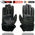 Milwaukee Leather SH607 Men's Black Leather Gauntlet Padded Back Racing Motorcycle Hand Gloves W/ Reflective Piping.