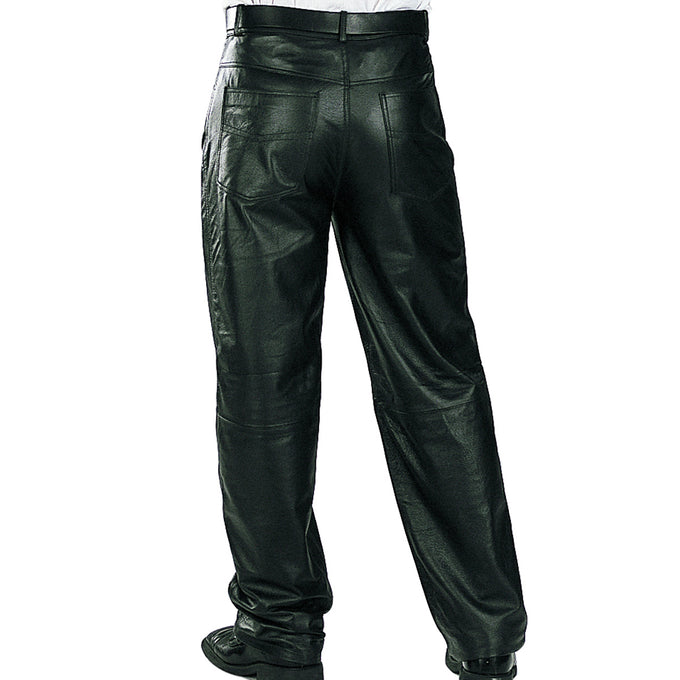 Xelement 860 Men's 'Classic' Black Loose Fit Motorcycle Casual Leather
