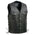 Event Leather EL5360 Black Motorcycle Leather Vest with Denim Style Pockets -Riding Club Adult Vests