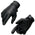 Milwaukee Leather MG7760 Women's Black Leather Gel Palm Lightweight Motorcycle Hand Gloves W/ Stylish ‘Wrist Detailing’