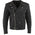 Xelement B7108 Men's 'Eazy' Flat Black Motorcycle Leather Jacket with Protective X-Armor