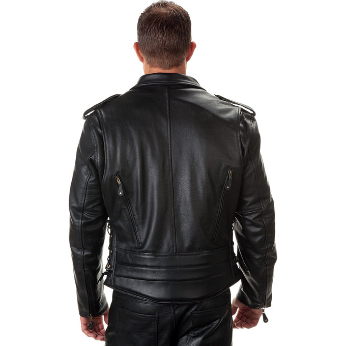 Xelement B7210 Men's 'Cool Rider' Black Vented Leather Motorcycle