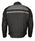 M Boss Motorcycle Apparel BOS11700 Men's Black Nylon Motorcycle Racer Riding Jacket with Reflective Piping