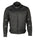 M Boss Motorcycle Apparel BOS11703 Men's Black Nylon and Mesh Motorcycle Racer Riding Jacket with Reflective Piping