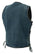 M Boss Motorcycle Apparel BOS13003 Men's Blue Denim Motorcycle Side Lace Vest with Quick Draw Pocket