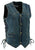 M Boss Motorcycle Apparel BOS13003 Men's Blue Denim Motorcycle Side Lace Vest with Quick Draw Pocket