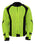 M Boss Motorcycle Apparel BOS22705 Wome'ns Hi-Vis Green Motorcycle Mesh Racer Jacket with Open Neck