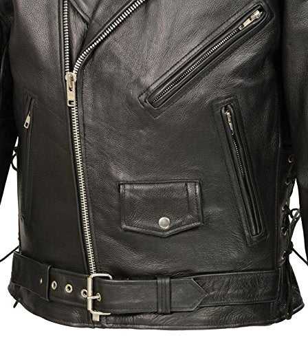 Buffalo leather motorcycle clearance jacket