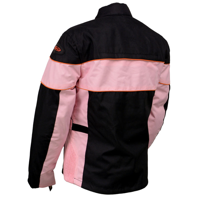 Xelement CF462 Women's 'Pinky' Black and Pink Tri-Tex Motorcycle