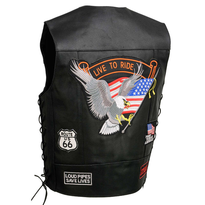 Event leather motorcycle on sale vest