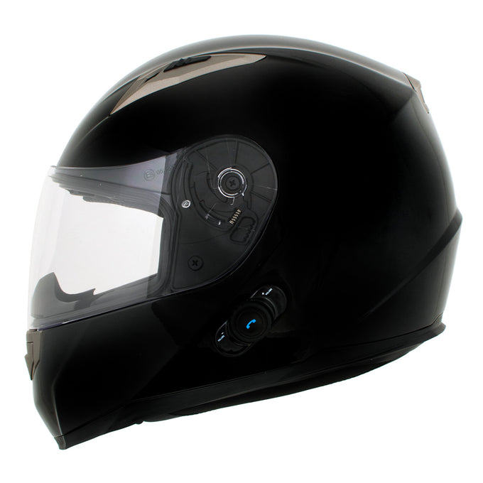 Milwaukee Helmets H510 Gloss Black Chit Chat Full Face Motorcycle