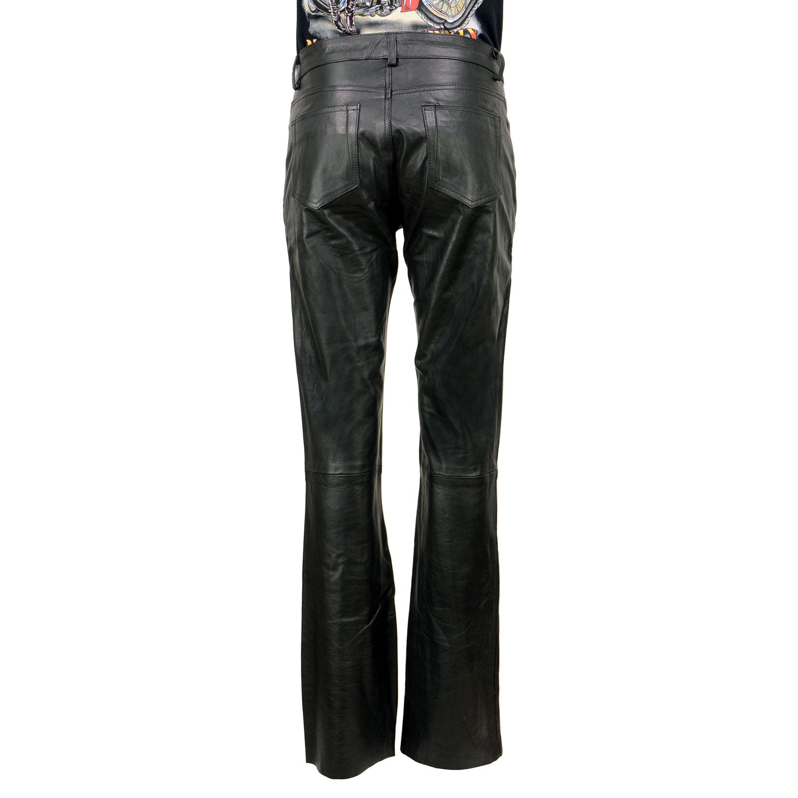 J. Khaki Leather Pants Womens Size 12 Black Long Fully Lined 27 31.5 Biker  Y2K