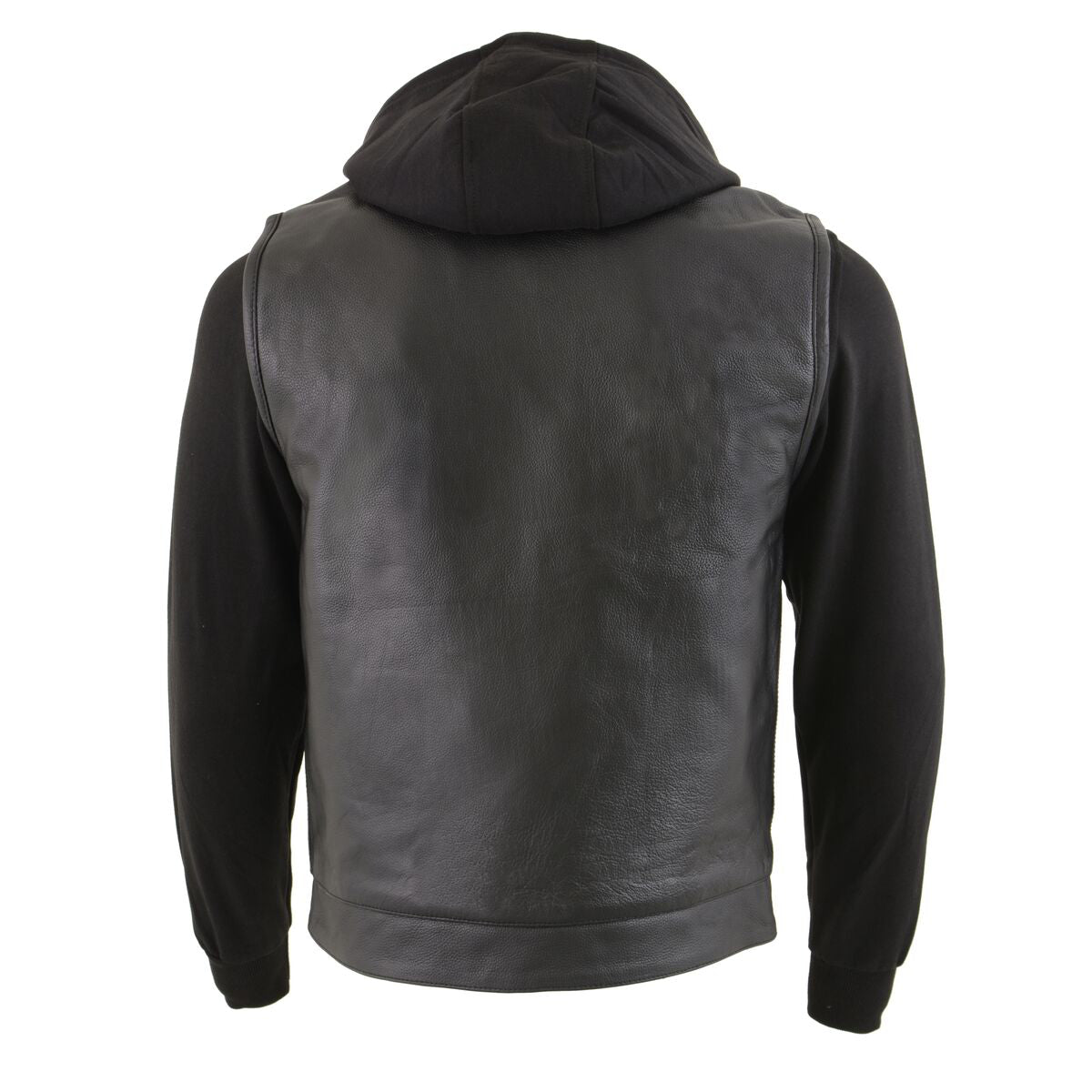 Milwaukee Leather LKM3714 Men's Black Club Style '2 in 1' Zipper Vest