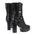 Milwaukee Leather MBL9303 Women's Classic Black Leather Casual Fashion Boots with Block Heel