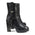 Milwaukee Leather MBL9303 Women's Classic Black Leather Casual Fashion Boots with Block Heel