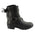 Milwaukee Leather MBL9313 Women's Black Leather Harness Zip-Up Motorcycle Rider Boots w/ Back Laces