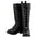 Milwaukee Leather MBL9355W Women's 'Wide Width' Black 14-inch Lace-Up High Rise Motorcycle Leather Boots