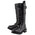 Milwaukee Leather MBL9355 Women's Black 14-inch Lace-Up High-Rise Leather Boots with Calf Buckle