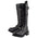 Milwaukee Leather Women's Wide-Width Black 14-inch Lace-Up High-Rise Leather Biker Rider Boots with Calf Buckle MBL9355W