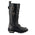 Milwaukee Leather Women's Wide-Width Black 14-inch Lace-Up High-Rise Leather Biker Rider Boots with Calf Buckle MBL9355W