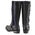 Milwaukee Leather Women's Black 14-inch Leather Harness Motorcycle Boots with Purple Accent Lacing MBL9366