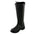 Milwaukee Leather MBL9370 Women's Black 17-Inch Lace Side Leather Boots with Contrast White Stitching
