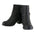 Milwaukee Leather MBL9405 Women's Short Black Boots with Side Zipper and Triple Buckle Adjustment