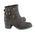 Milwaukee Leather MBL9406 Women's Stone Grey 3-Buckle Leather Boots with Platform Heel