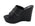 Milwaukee Leather MBL9408 Women's Black Open Toe Fashion Casual Platform Wedges with Rivet Details