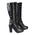 Milwaukee Leather MBL9422 Women's Tall Black Studded Strap Fashion Casual Boots with Platform Heel