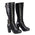 Milwaukee Leather MBL9422 Women's Tall Black Studded Strap Fashion Casual Boots with Platform Heel